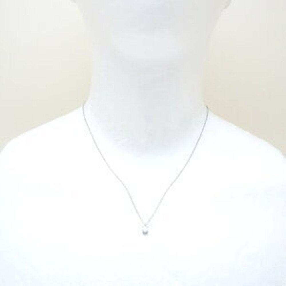 TIFFANY Solitaire Necklace Diamond Platinum